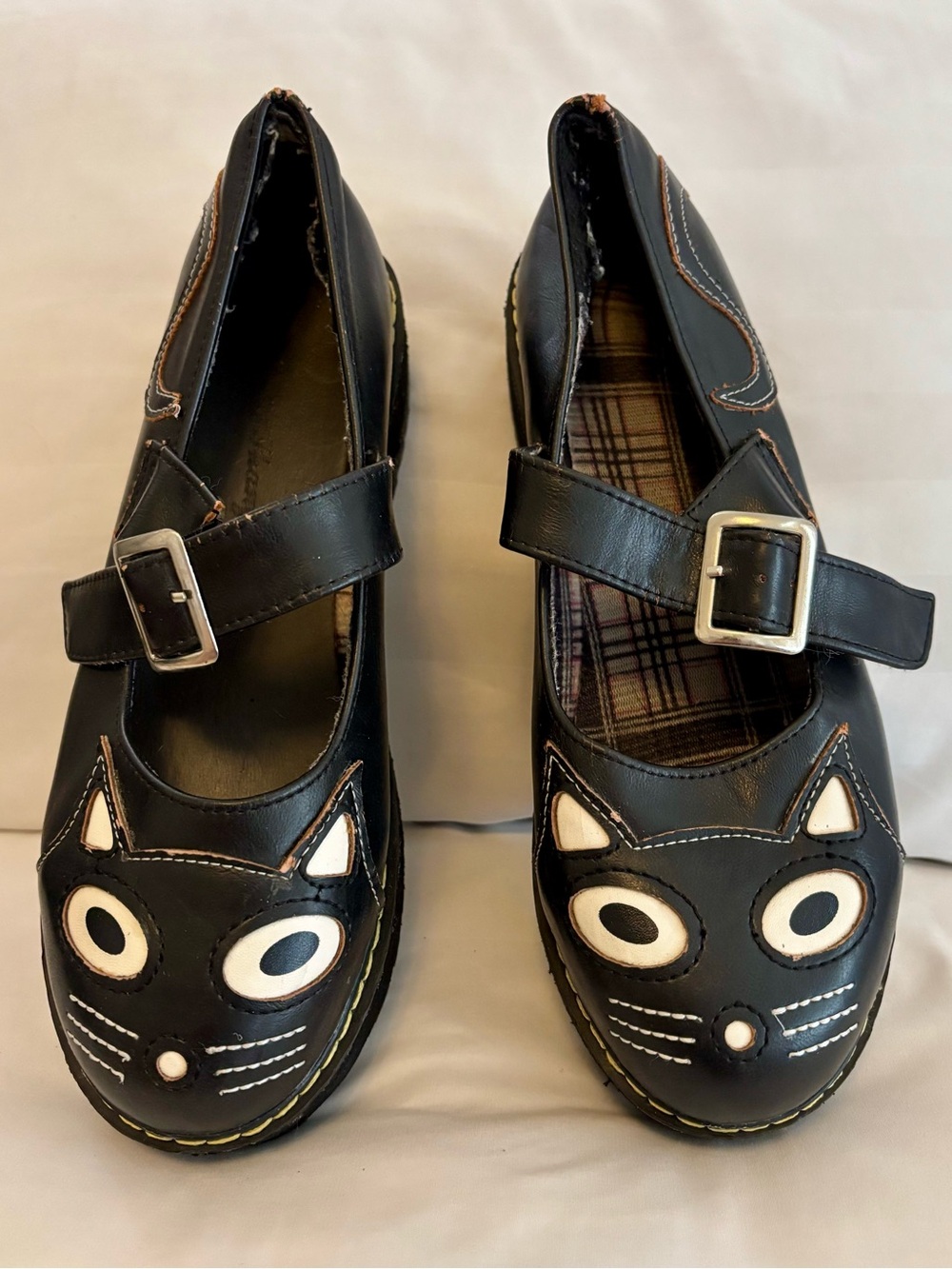 Black Cat Mary Jane Platforms Women's Cute Novelty Shoes